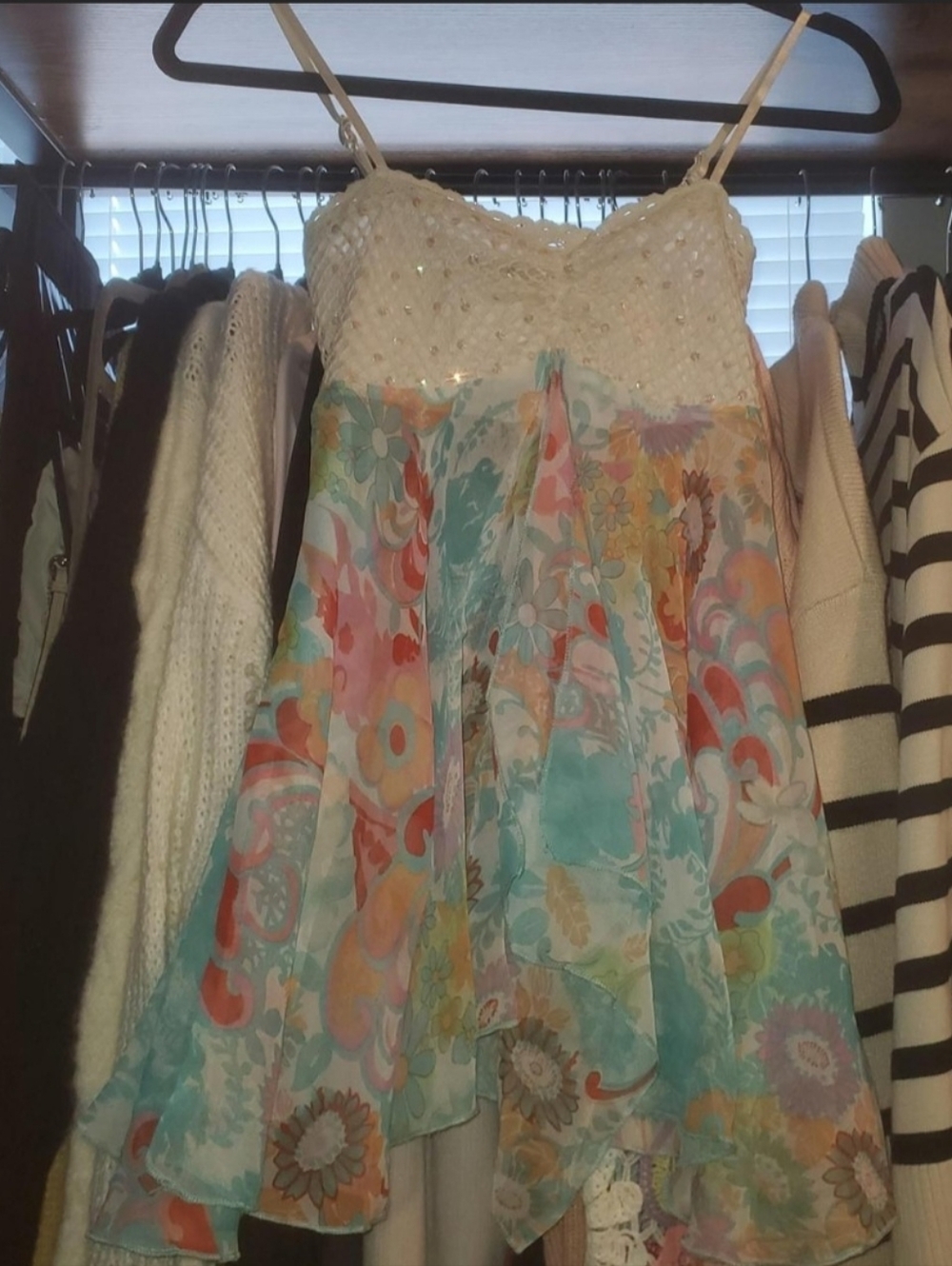 Michele Floral Spaghetti Strap Top